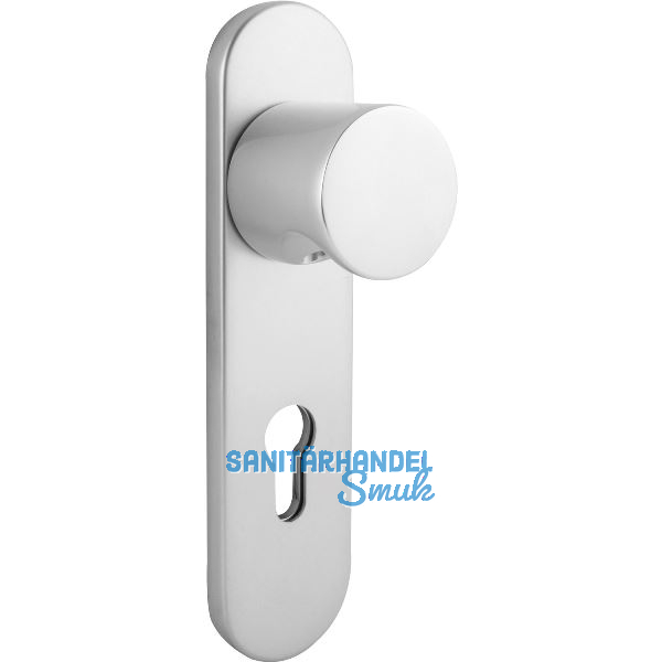 Knopfkurzschild 3054/5162DZAFH, PZ 88 mm, silber eloxiert