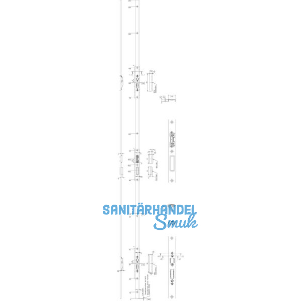 KFV Schlie�leiste B298 "Q" zu AS 2600 Syst. 13mm, rechts,verzinkt silber