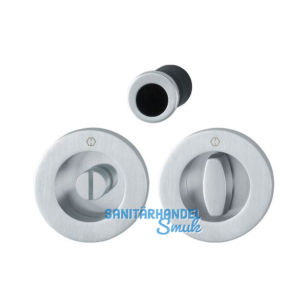 HOPPE Schiebet�rmuschel Set M471, runde Rosette WC, Messing verchromt satiniert