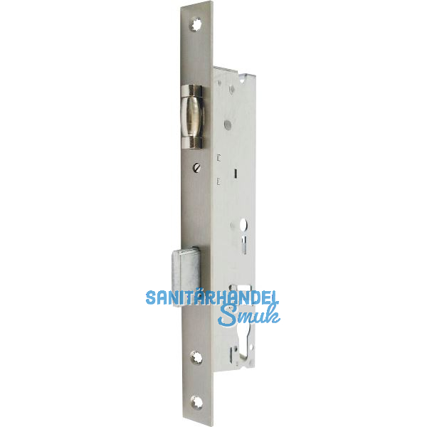 WSS Rohrrahmenschloss Flachstulp mit Rollfalle und Riegel, DM30, Edelstahl