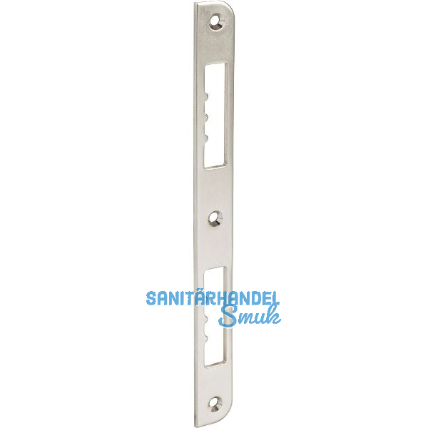 Schlie�blech R10 gerade einseitig abgerundet, 210x20x3 mm, Stahl vernickelt