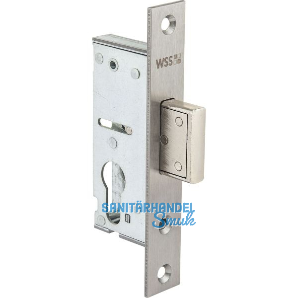 WSS Rohrrahmenschloss Flachstulp mit Riegel, DM 27, Edelstahl