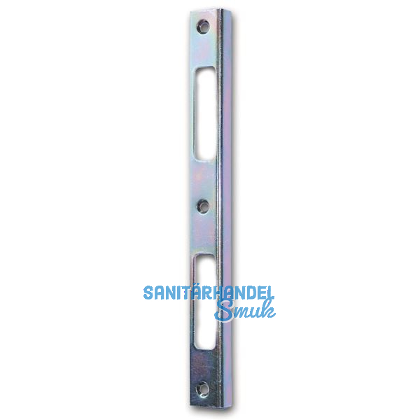 Winkelschlie�blech eckig Blindlappen 10mm, Ausschnitt gerade, verzinkt silber