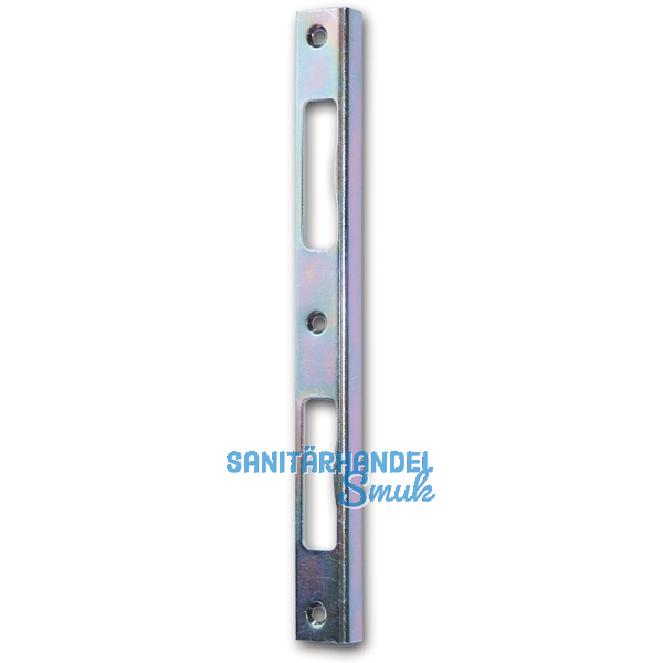 Winkelschlie�blech eckig Blindlappen 10mm,Ausschnitt bombiert, Stahl vermessingt