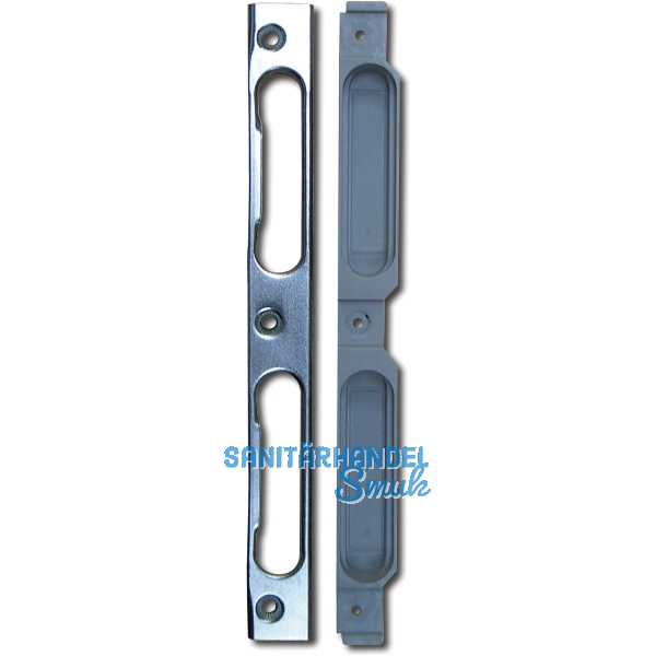 Schlie�blech U-Form m. PVC-Einlage 190 x 20 x 0,75 mm, rund, verzinkt silber