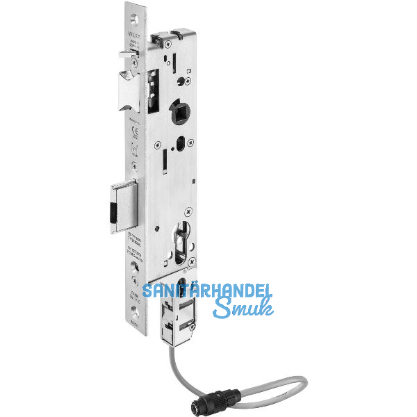 WILKA Fluchtt�rschloss 7607 1-flg. elekt. kuppelbar, links, eckig,DM35,Edelstahl