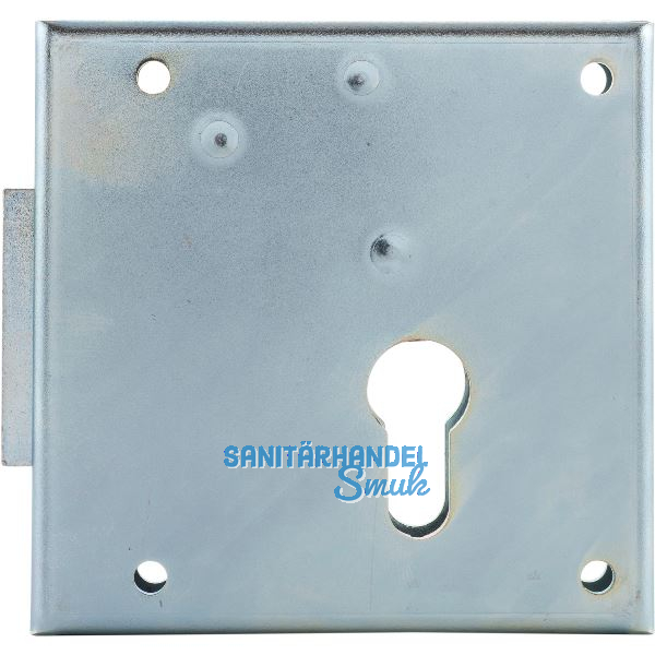 Gittertor-Anschlagriegelschloss Profilzylinder, DM 65 mm, rechts, Stahl verzinkt