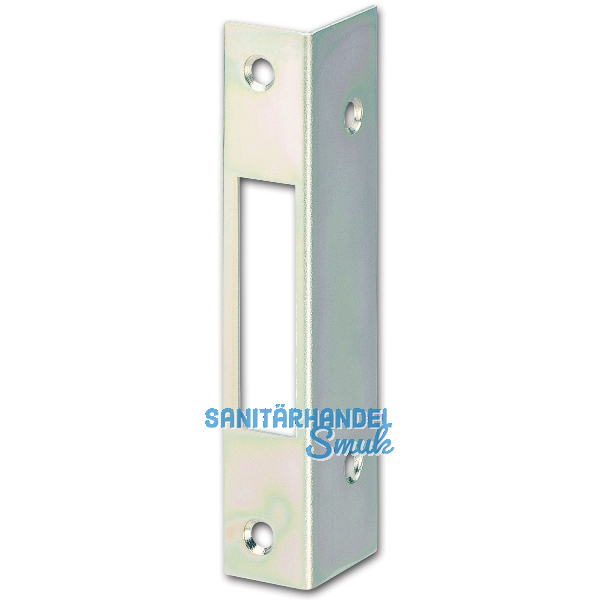 Winkelschlie�blech eckig Blindlappen 27mm, gerade, Stahl verzinkt silberf�rbig