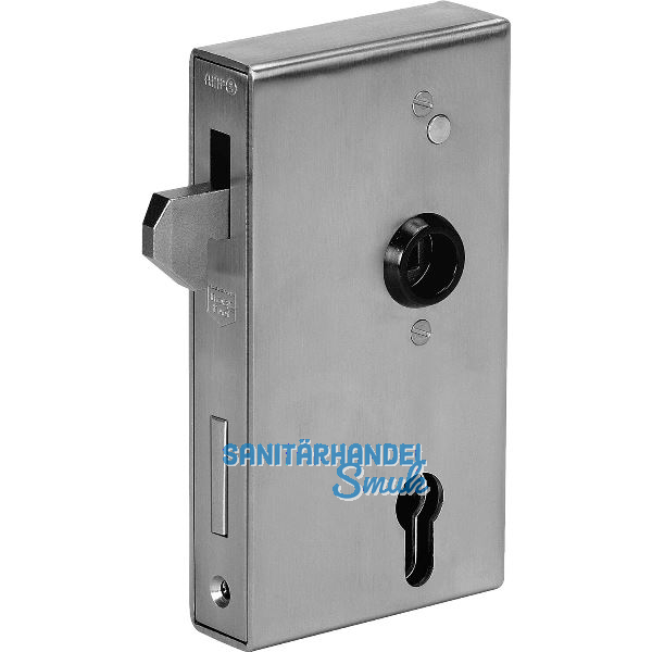 AMF Schiebetorschloss m.Schlosskasten u.Hakenfalle 140SNIG,Kastenst.30,Edelstahl