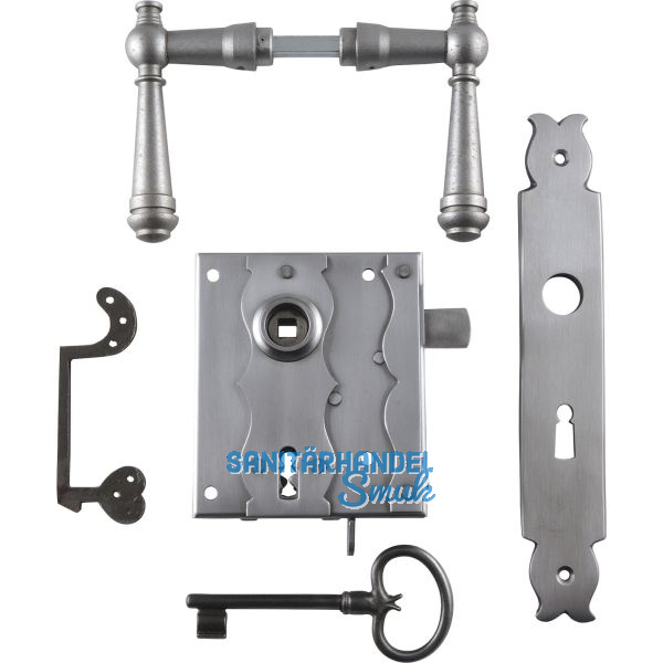 Rustikales Schlossset Wartberg BB, links einw�rts, DM 60, Stahl blank