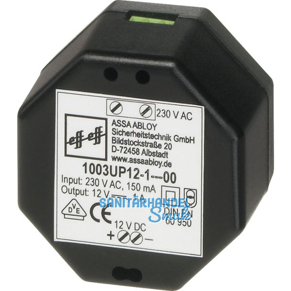 Netzger�t f�r Unterputz, 230V, schwarz (1003UP-12-1--00)