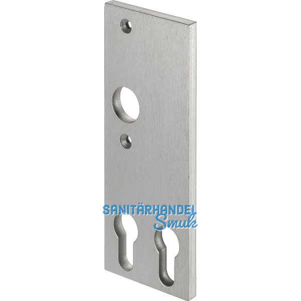 AMF Kurzschild 497DZ mit 2 PZ-Lochungen, eckig, 156 x 62 x 7 mm, silber eloxiert