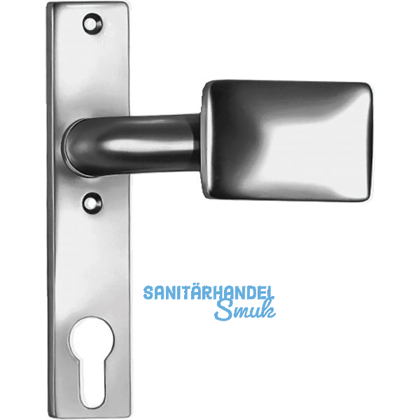 AMF Knopfkurzschild 486Z gekr�pft, drehbar,156x32x7mm,Knopf 65x44mm,silber elox.