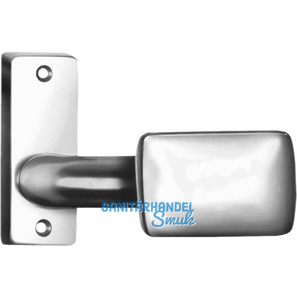 AMF Knopfkurzschild 485 gekr�pft, drehbar, 87x32x7mm,Knopf 65x44mm,silber elox.