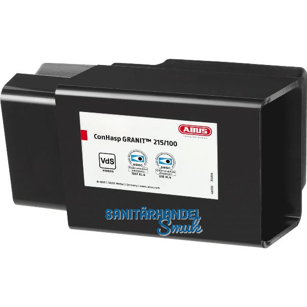 Container-Sicherung ConHasp Granit 215/100 inkl. Vorhangschloss, schwarz