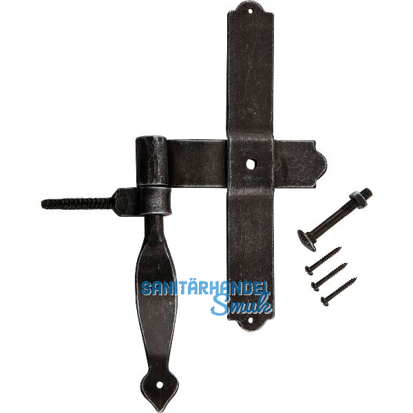 T�rkreuzband Klam 2376, Schenkel 140 x 240 mm, Eisen verzinkt, alt geb�rstet