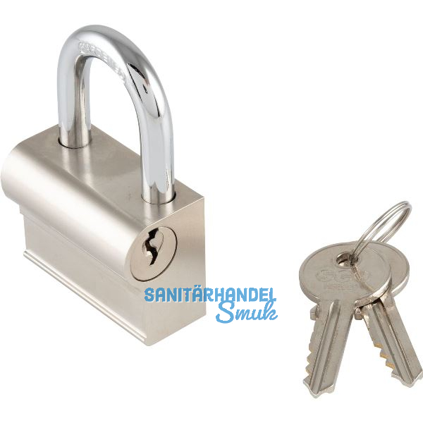 MARCHESI Vorhangschloss H36000 gleichsperrend B=45 mm Messing verchromt