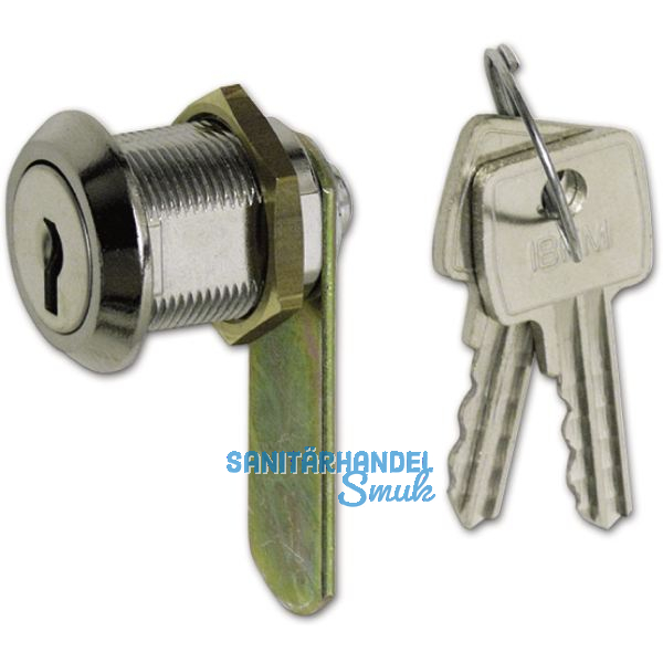 Blechmontagezylinder 19 mm, verschiedensperrend, Messing verchromt