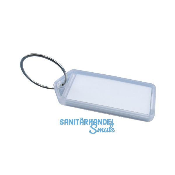 Schl�sselanh�nger - mit Papiereinlage, Kunststoff transparent natur
