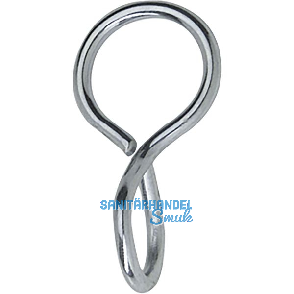 S-Haken - gedreht, Stahl vernickelt