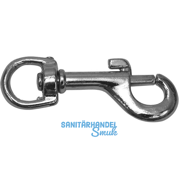 Jeans Haken -, Gr��e 67 m. Federschiebeverschluss und Drehgelenk, Stahl vern.