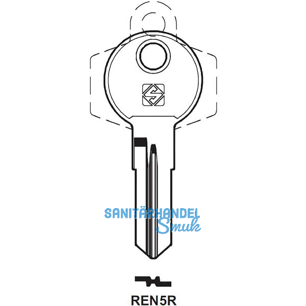 Zylinderschl�ssel-Rohling Erwe REN5R