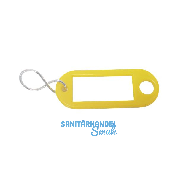 Schl�sselanh�nger - mit Aufh�ngeloch, Kunststoff gelb
