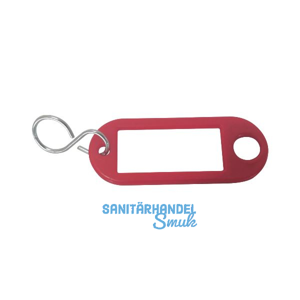 Schl�sselanh�nger - mit Aufh�ngeloch, Kunststoff rot