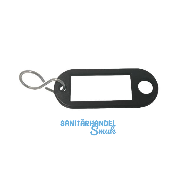 Schl�sselanh�nger - mit Aufh�ngeloch, Kunststoff schwarz