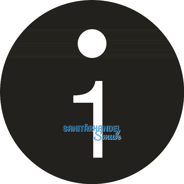 Schl�sselnummer - � 25, Nummer 1, Aluminium schwarz eloxiert