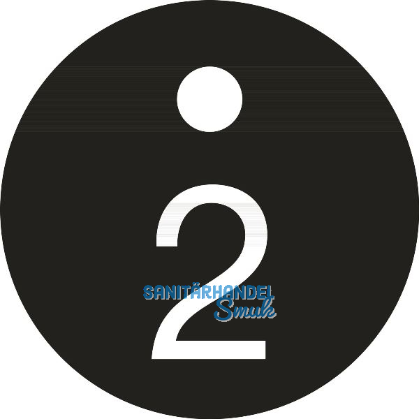 Schl�sselnummer - � 25, Nummer 2, Aluminium schwarz eloxiert