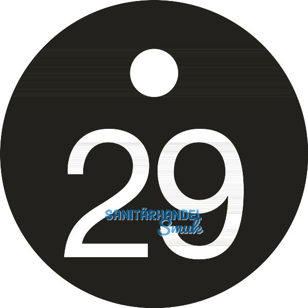 Schl�sselnummer - � 25, Nummer 29, Aluminium schwarz eloxiert