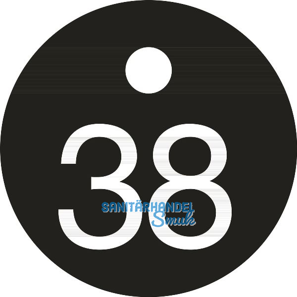 Schl�sselnummer - � 25, Nummer 38, Aluminium schwarz eloxiert
