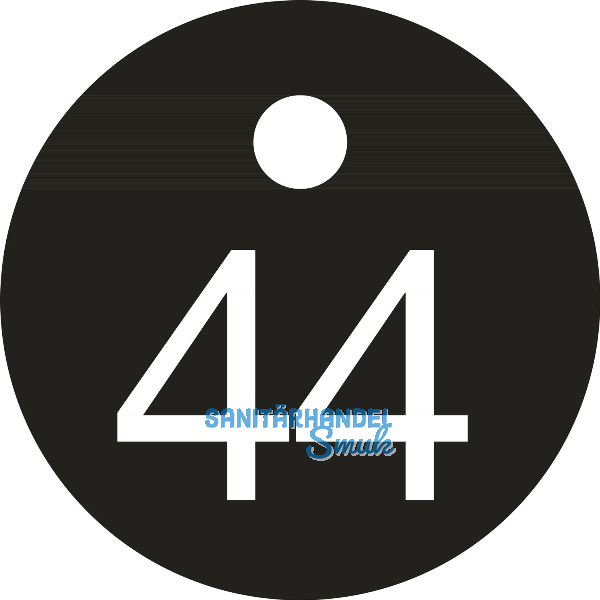 Schl�sselnummer - � 25, Nummer 44, Aluminium schwarz eloxiert