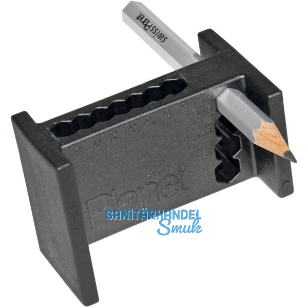 PLANET Anreisshilfe inkl. Bleistift, Kunststoff schwarz