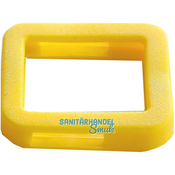 Kennring eckig, f�r Zylinderschl�ssel, Kunststoff gelb