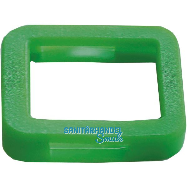 Kennring eckig, f�r Zylinderschl�ssel, Kunststoff dunkelgr�n