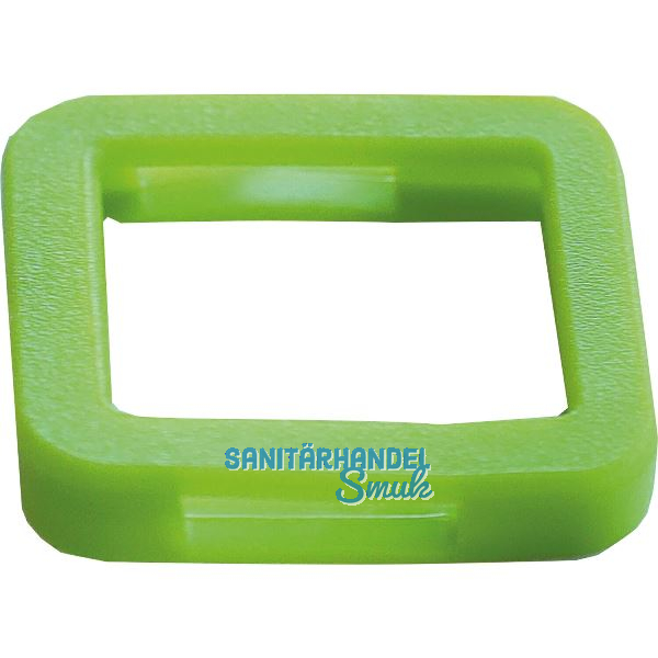 Kennring eckig, f�r Zylinderschl�ssel, Kunststoff hellgr�n