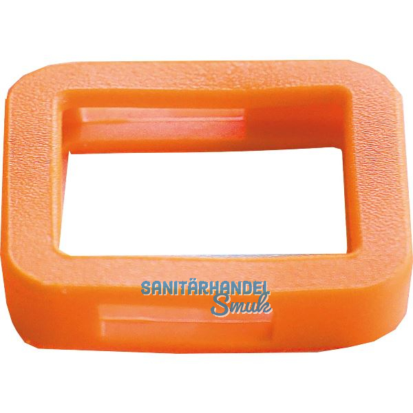 Kennring eckig, f�r Zylinderschl�ssel, Kunststoff orange