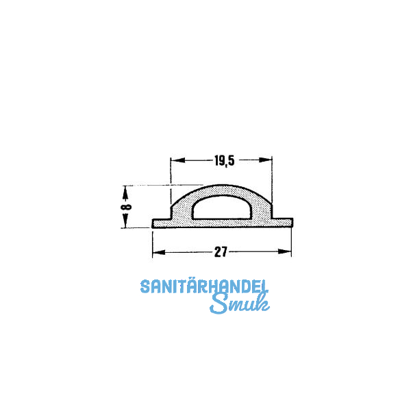 Dichtung zu Halteprofil oben und unten, Kunststoff ATPK schwarz, auf Ma�