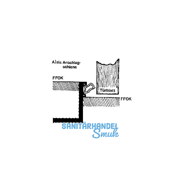 Diantre Trennschiene auf Ma� geschnitten, Aluminium natur