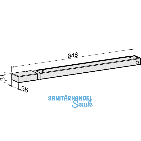 ECO Gleitschiene EF silber, links