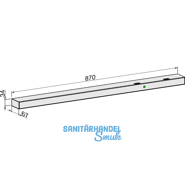 ECO Gleitschiene EFR silber, links