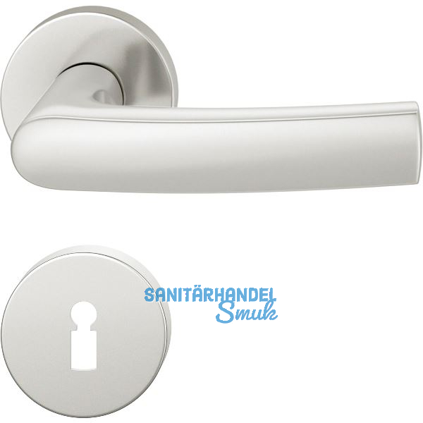 FSB Dr�ckergarnitur 12 1015 ASL auf Rosette BB, silber eloxiert