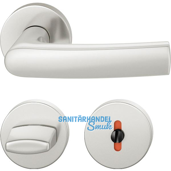 FSB Dr�ckergarnitur 12 1015 ASL auf Rosette WC, silber eloxiert