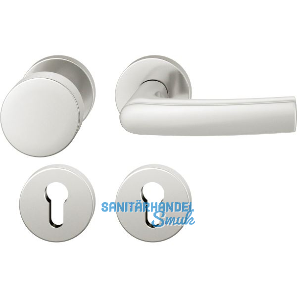 FSB Wechselgarnitur 12 1015 ASL auf Rosette PZ, Knopf drehbar, silber eloxiert