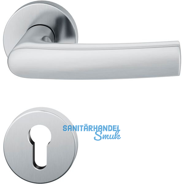 FSB Dr�ckergarnitur 12 1015 ASL auf Rosette PZ, Edelstahl matt