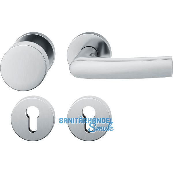 FSB Wechselgarnitur 12 1015 ASL auf Rosette PZ, Knopf fest, Edelstahl matt