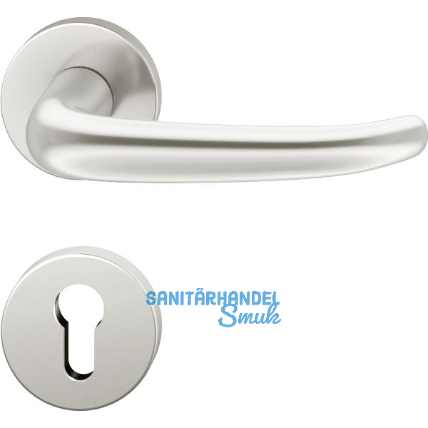 FSB Dr�ckergarnitur 12 1023 ASL auf Rosette PZ, silber eloxiert