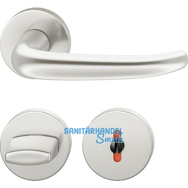 FSB Dr�ckergarnitur 12 1023 ASL auf Rosette WC DIN, silber eloxiert